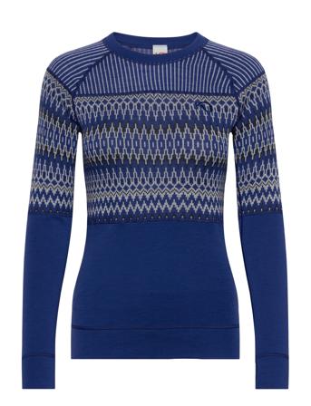 Silja Ls Base Layer Tops Blå Kari Traa*Betinget Tilbud