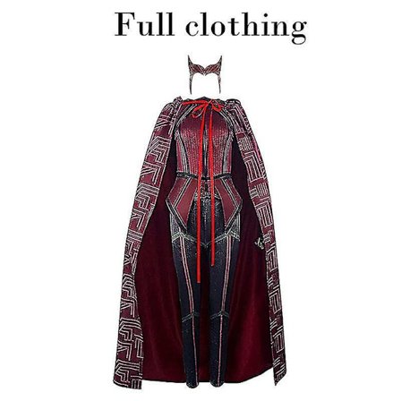 Marvel Superheltar P-jsmen Wanda Vision Scarlet Witch Cosplay Kostyme Karnevaldrakt Maske Custom Hall