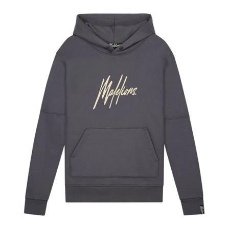 Malelions, Malelions Essentials Hoodie Senior Iron Grey Grijs, Heren, Maat:L