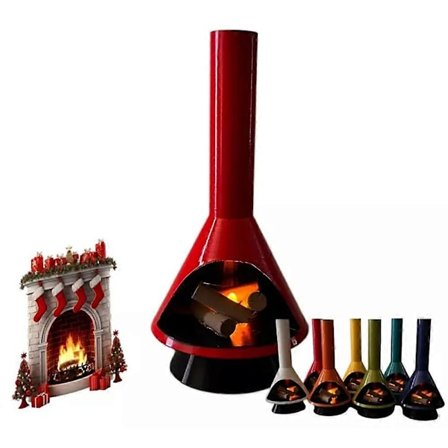 Miniatyr Eldstad i Modern Stil med LED-belysning, Juldekoration