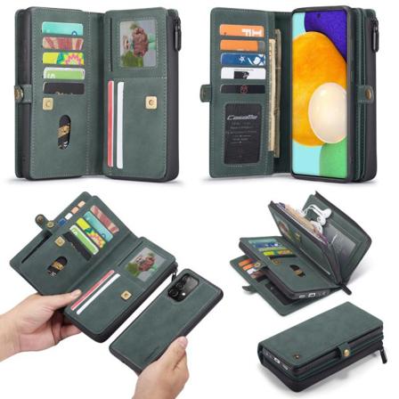 Caseme Samsung A52/a52s Caseme Big Wallet 2in1 Magnet Plånbok - Grön