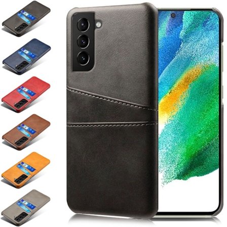 Kortholder Samsung S21 FE cover mobilskal hul til oplader og høretelefoner -