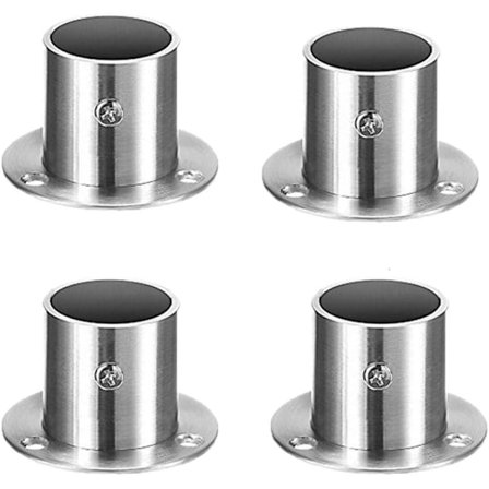 Verhokiskon teline, pyöreä vaatekaapin putkiteline Ruostumaton teräs, ZQKLA