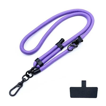 Telefon Lanyard Justerbar 1 Cm Diameter Utomhus Universal Fall Korskoppor Kors Kort Nacke Clip Häng Anti-Förlorade Handled Stran P Purple