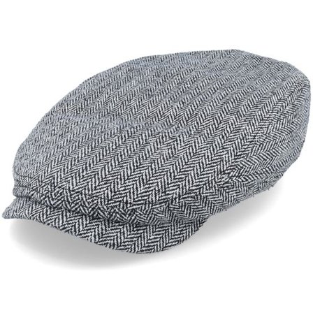 Stetson - Svart flatcap Keps - Driver Cap Silk Black/White Flat Cap @ Hatstore