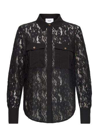 Nupenille Shirt Langermet Skjorte Svart Nümph*Betinget Tilbud