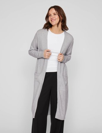 Vila Viril Long L/S Knit Cardigan - Noos - Grey - L
