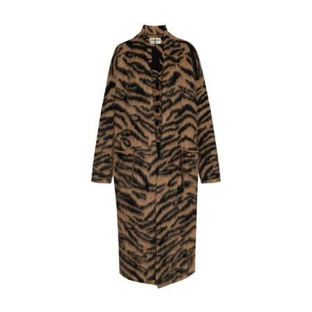 Zadig & Voltaire, Tilda cardigan with animal motif Beige, Dames, Maat:M