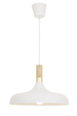 Aneta Lighting SENSE taklampe, hvit/tre, E27