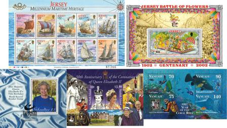 Tidl. Engelske Kolonier - Miniark og 1 førstedagskuvert