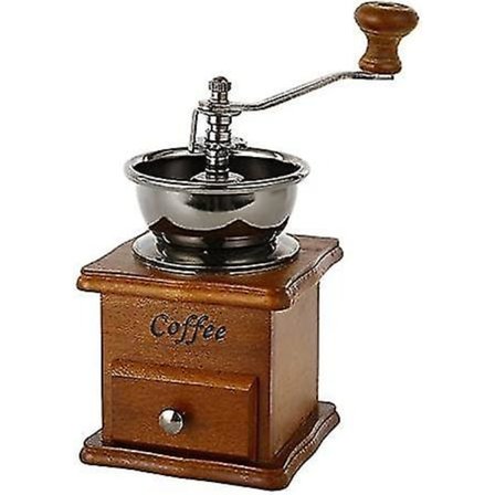 Vintage Manuel Keramisk Kaffe Grinder Konisk Burr Håndbåret Maker Sving Kaffe