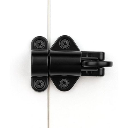 6-pack självstängande lås, svart fjäderdörrlås, fjädrande bultlås i aluminiumlegering, automatiskt fjäderlås för dörrar