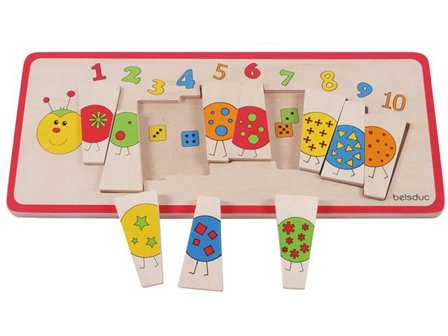 BELEDUC Pussel Siffror i trä - Lyreco - Skola och förskola - Lekmaterial - Pussel - Rampussel