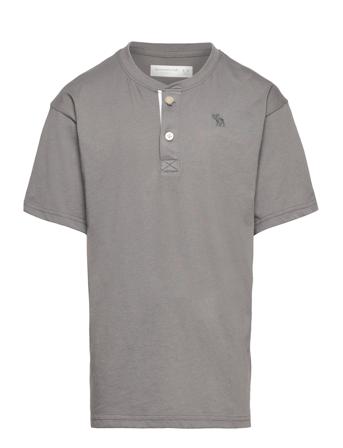 Kids Boys Knits T-shirts Short-sleeved Grå Abercrombie & Fitch*Betinget Tilbud