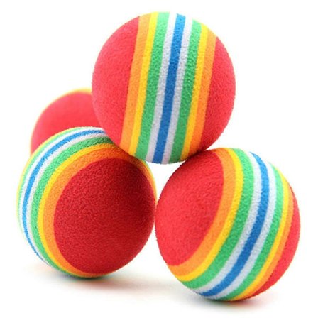Eva Regnbågsboll Leksak för Husdjursträning och Lek 6-pack [HK]