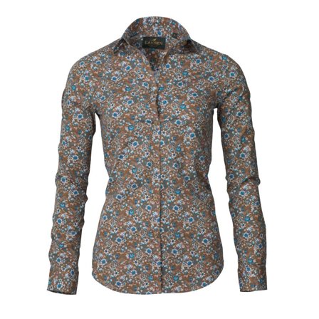 Laksen Birds & Blossoms Shirt Women ́s long-sleeved shirts Green S