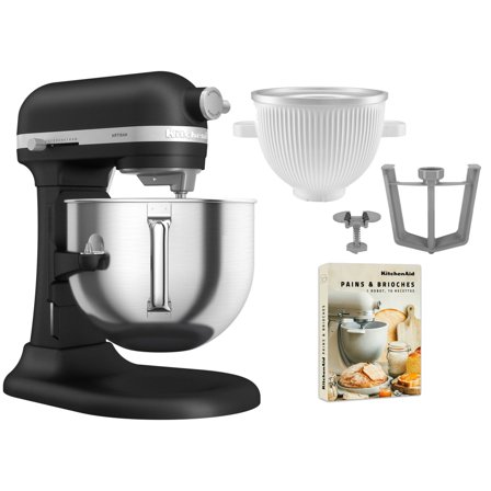Kitchenaid 5KSM70SHXE köksmaskin 6,6 liter + 5KSMICM Ice Cream Maker, imperial black | Köksmaskiner > Köksassistenter | Bagaren och Kocken