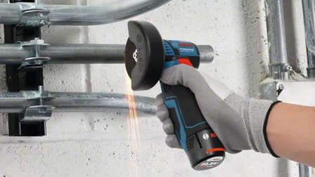 Bosch GWS 12V-76 Professional - vinkelsliper - trådløs - 76 mm - 2 batterier