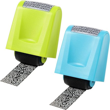 2 st Anti-identitetsstöld sekretessstämpel Anti-upplysning sekretesskyddstämpel