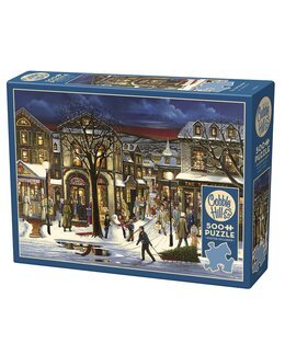 Pussel Vinterkväll 500 bitar - Cobble Hill