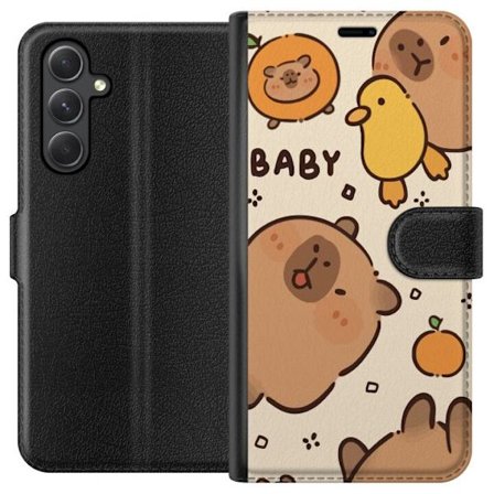 Kompatibelt Lommeboketui til Samsung Galaxy A35 Kawaii Baby Kapibara