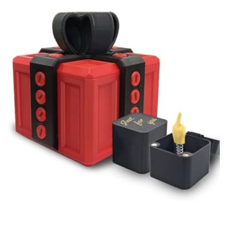 Sjov Irriterende Skrueæske med Langfinger Overraskelse, 3D Printet Spøg Gaveæske til Julefødselsdags Gag Gaver