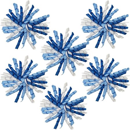 Krøllede Båndsløjfer, 6 stk. Selvklæbende Gaveindpakningssløjfer til Baby Shower Fødselsdagsfest Favørgaver og Vinflaskedekorationer