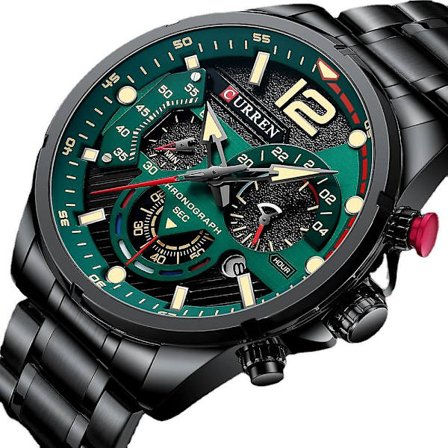 Herre-ur Kalender Herre-ur Seks-stift Stålrem Ur Kvartsur Sports Herre-ur