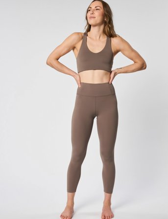 Girlfriend Collective Float High-Rise Legging, 7/8 - Brown - M