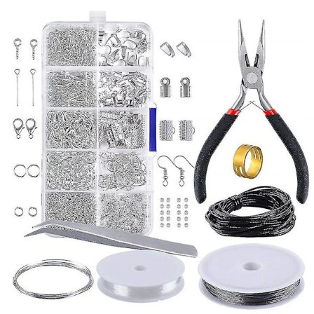Smykkelagingssett Smykkefunn Startsett Smykker Perlelaging og Repareringsverktøysett