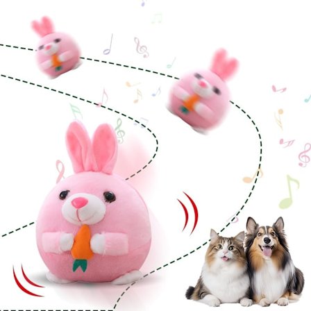 Aktiv Rörlig Husdjurs Plyschleksak, Uppgraderad Interaktiv Elektronisk Hundleksak, Pipande Mobil Hundbollsleksak, Interaktiv Hundboll Mobil Hund Till