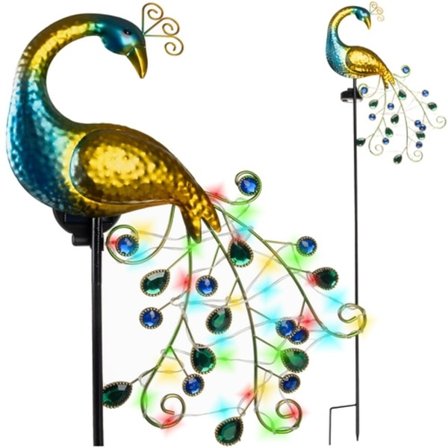 LED Trädgårdslampa Påfågel - Solcell