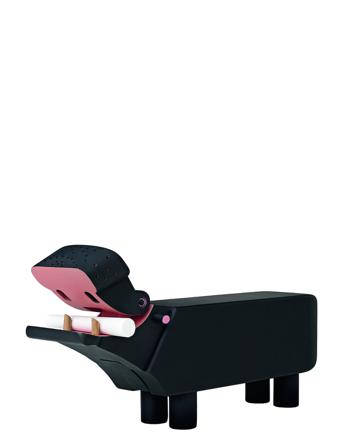 Flodhest Home Decoration Decorative Accessories/details Wooden Figures Svart Kay Bojesen
