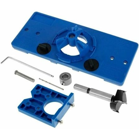 35mm usynlig hængsel borejig og 35mm borehængsel enhed med 35mm bor dybde stop hex nøgle til tømrerarbejde KLB