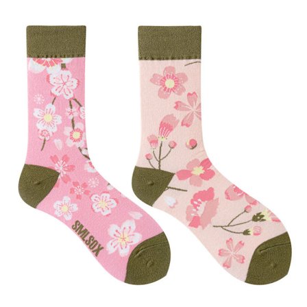 5 par Många stilar av AB-strumpor asymmetriska kreativa trendiga strumpor roliga par mandarinanka färgade mellanhöga strumpor