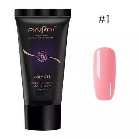 30/15 ml klar vit nagelpolyakrylgel UV LED Builder akrylgel för snabb förlängning av nail art Polykristallgelpolygel Pink (30ml)