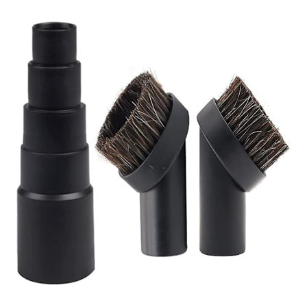 2-pak Hestehår Støvsuger Tilbehørsbørste med 1 7/8" til 1" Universal Støvsuger Slange Adapter