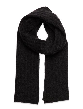 Scarf Rib Mohair Accessories Scarves Winter Scarves Svart Schnayderman's
