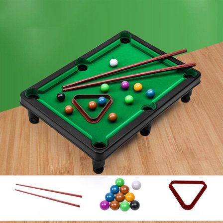 Mini Poolbord Biljardspel Set Med 2 Pinnar & 11 Bollar Hemmakontor Skrivbord Stressavlastande Spel Barnpresenter
