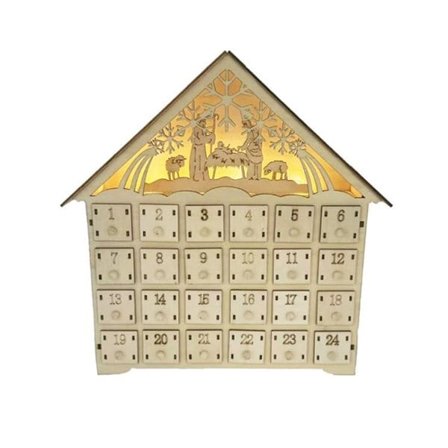 Joulukalenteri - Jeesus-lapsi LED-valaistuksella