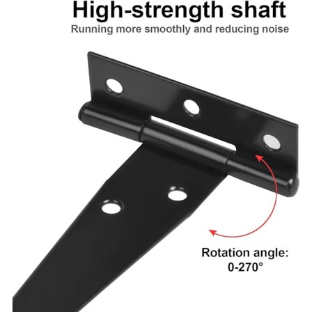 *6 pund sortlakeret T hængsler Heavy Duty T hængsel Metal Træ D*