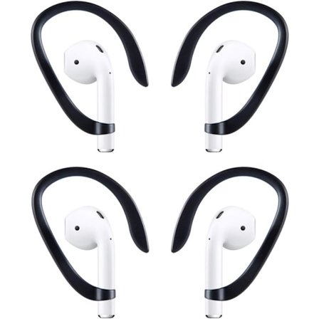 2 paria AirPods-yhteensopivia korvakoukuja, urheilukorvakoukut juoksuun, lenkkeilyyn, pyöräilyyn, kuntosalille ja muihin kuntoiluaktiviteetteihin (