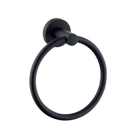 Svart rund håndkleholder, rund håndklehenger, kjøkkenbad håndkleholder