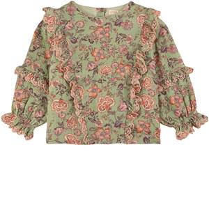 Kids - Louise Misha Khaki Tropical Loon Tubi Blouse 10 Years - Tops - 10 years - Green