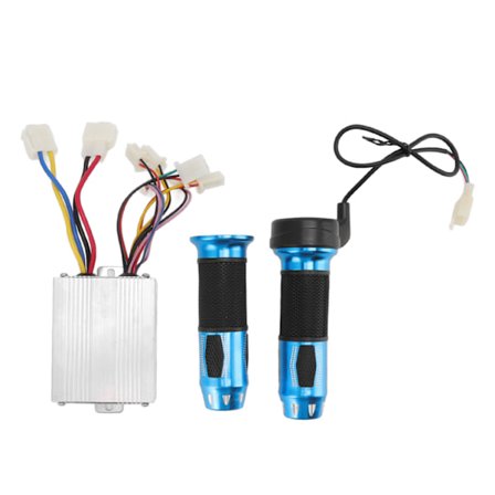 DC12V 500W Harjasmoottorin Nopeudenohjain Kaasukahvoilla Sähkömoottoripyörille, Polkupyörille, Kolmipyörille ja Sähköpotkulaudoille
