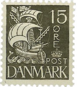 Danmark 1932 - Prøvemærke karavel AFA E - Postfrisk