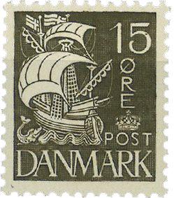 Danmark 1932 - Prøvemærke karavel AFA E - Postfrisk