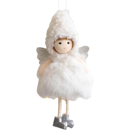 Christmas Angel Xmas Tree Hängande Ornament, Vit