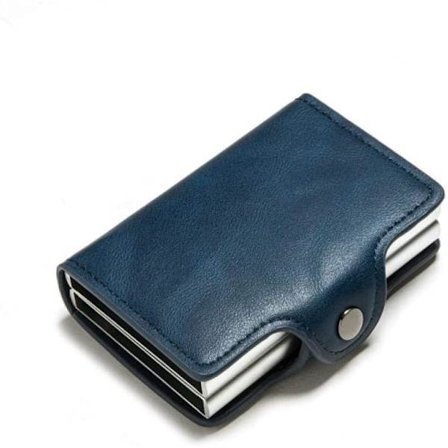 (Kungligt Blå) Smart Plånbok Dubbel Box Kortfodral Metall Box Block