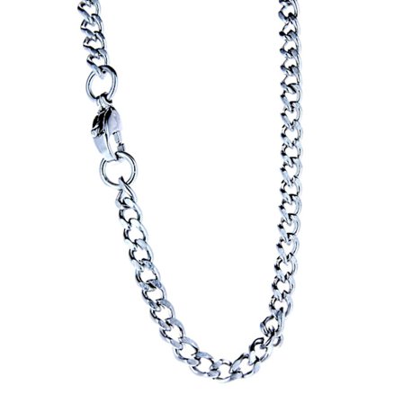 Pansarkedja 4 mm - silver - rostfritt stål